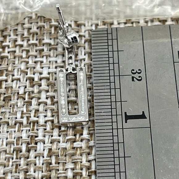 Vintage Epiphany Diamonique Platinum-Clad Sterling Silver Earrings - Picture 9 of 10